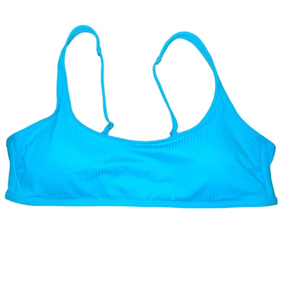 California Waves Juniors' Bralette Bikini Top, Sweet Turquoise XL - Picture 1 of 6